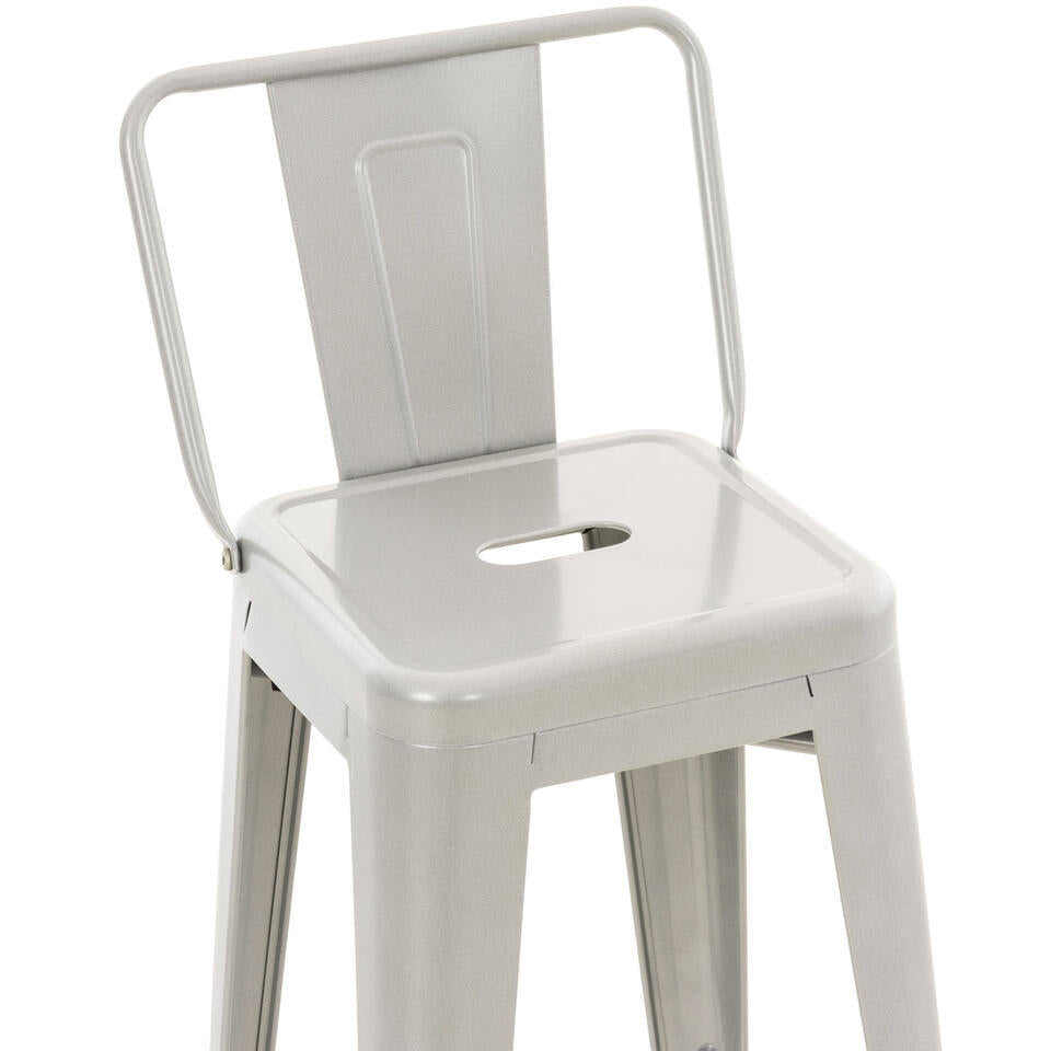  CLP Barkruk Mason Natura Frame - Metaal - Zilver
