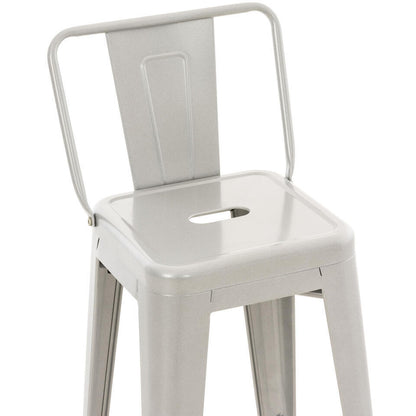  CLP Barkruk Mason Natura Frame - Metaal - Zilver