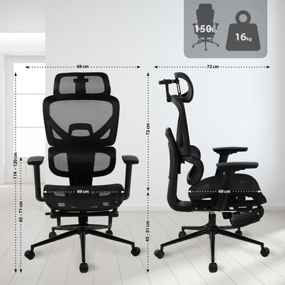  CLP Bureaustoel Beresford Zwart Frame - Stof - Zwart