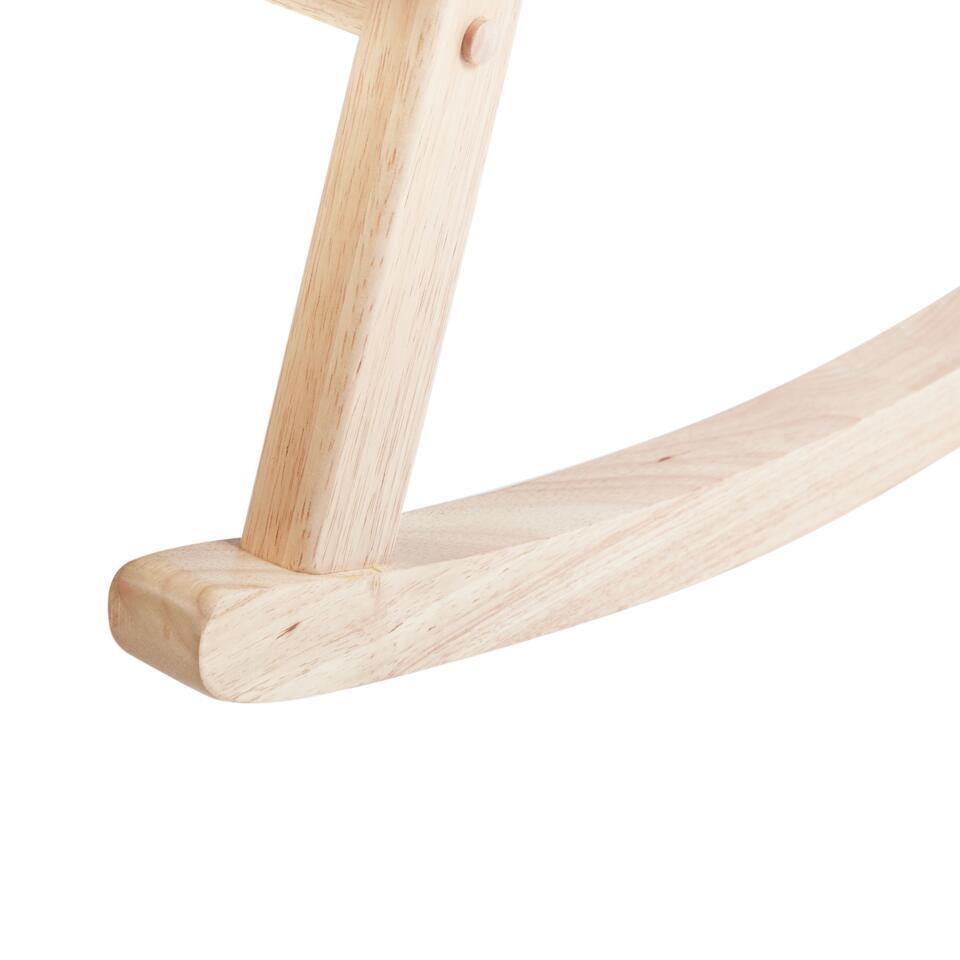  LEKNES - Schommelstoel - Gebroken Wit - Bouclé