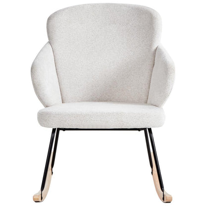  VIKEN - Schommelstoel - Wit - Polyester