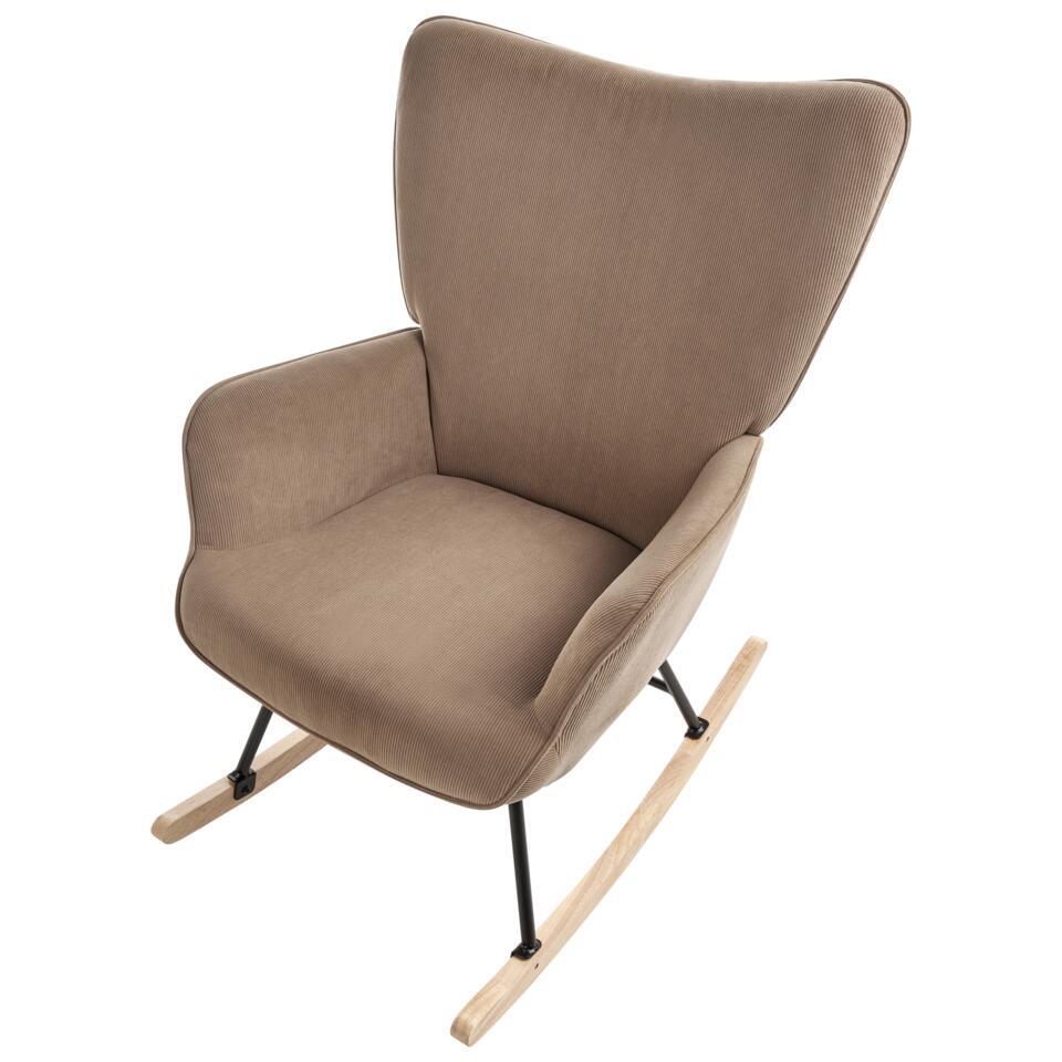  ARSET - Schommelstoel - Taupe - Bouclé