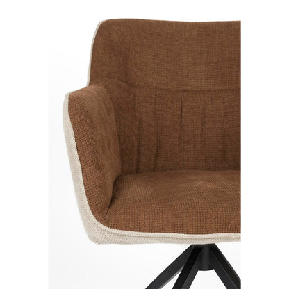  Housecraft Daley Eetkamerstoel Beige/Bruin - Set Van 2