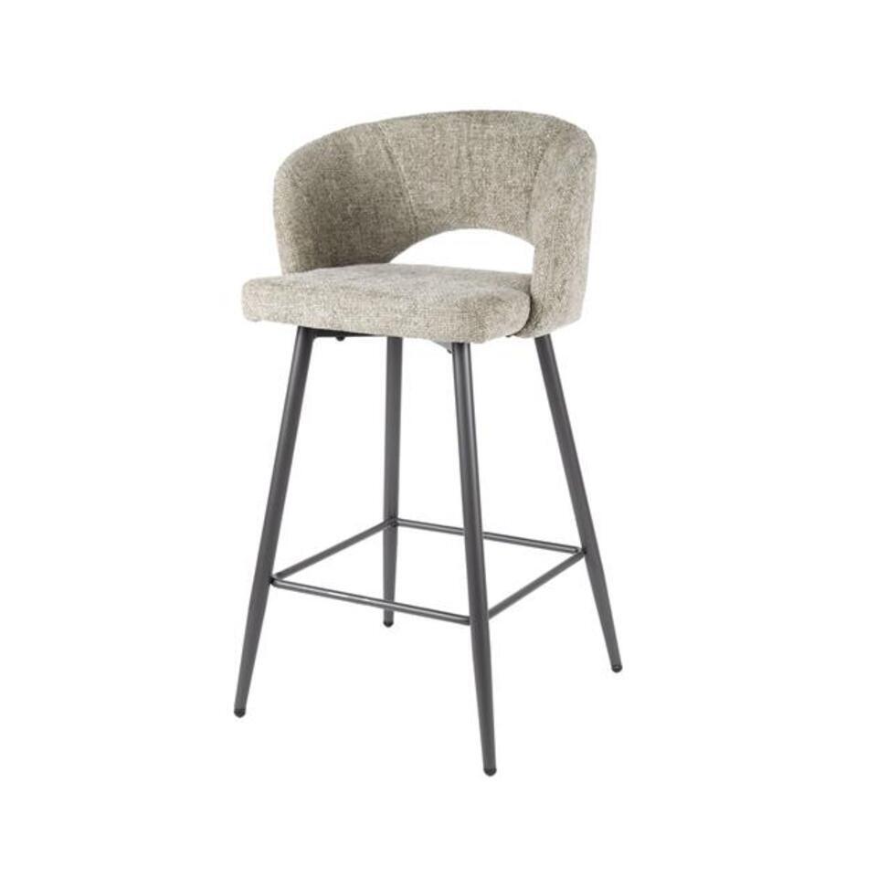  Hoyz Collection - Barstoel Boucle Salon - Tissee Cargo Zandkleur - Set Van 2