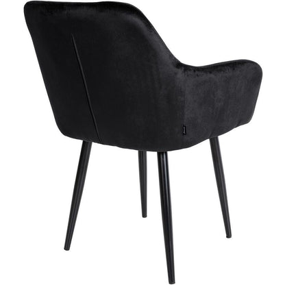  CLP Eetkamerstoel Stanley Zwart Frame - Fluweel - Zwart