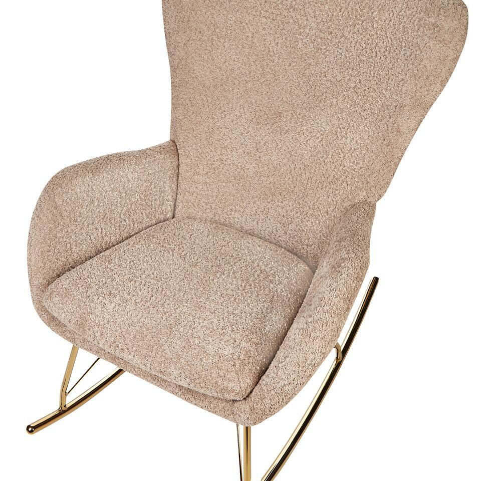  ANASET - Schommelstoel - Beige - Bouclé