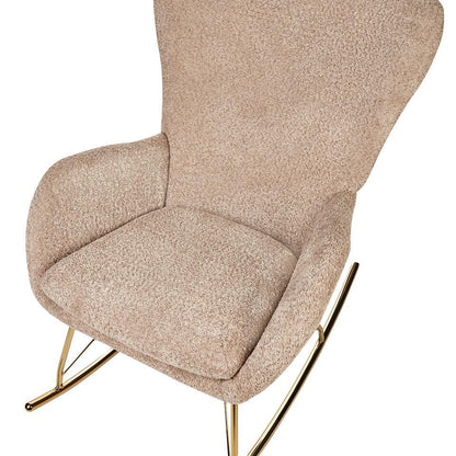  ANASET - Schommelstoel - Beige - Bouclé