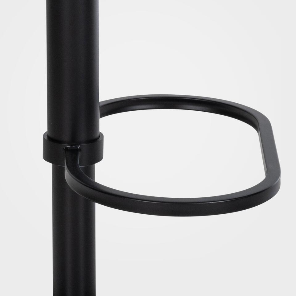  CLP Barkruk Damaso Zwart Frame - Vilt - Grijs