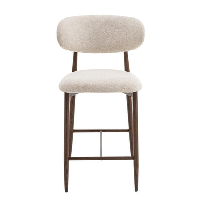  Furnihaus - Barkrukken Set Van 2 - Celia - Beige Walnoot