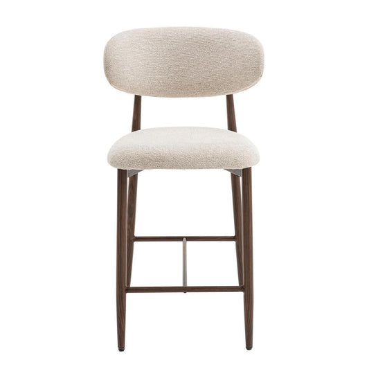  Furnihaus - Barkrukken Set Van 2 - Celia - Beige Walnoot