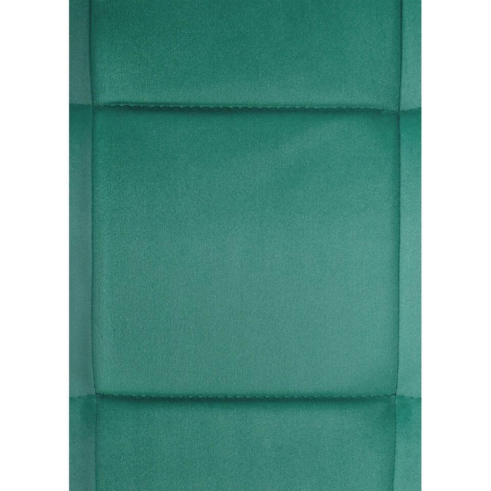  CLP Eetkamerstoel Vermont Mat Zwart Frame - Metaal - Groen