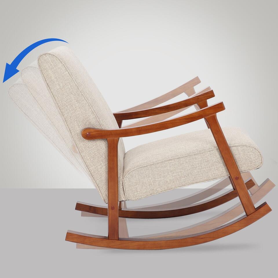  CLP Schommelstoel Morelia Stof - Creme