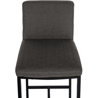 CLP Set Van 2 Barkruk Freeport Zwart Frame - Stof - Donkergrijs