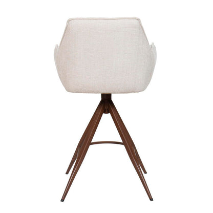  Barstoel Beige/Walnoot - Zithoogte 66cm - Noa - Set Van 2