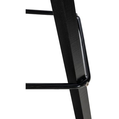  CLP Barkruk Corbin Zwart Frame - Stof - Donkergrijs