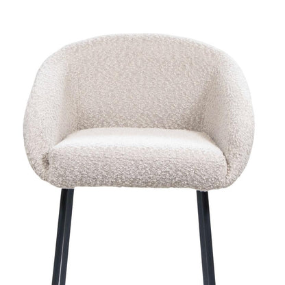  Barstoel Stof Taupe - Zithoogte 65cm - 52x42x88cm - Lova - Set Van 2