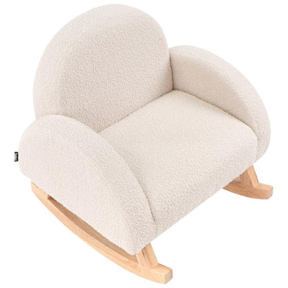  HUG - Schommelstoel Voor Kinderen - Lichtbeige - Bouclé