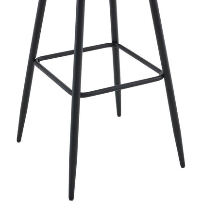  CLP Barkruk Dartford Mat Zwart Frame - Stof - Donkergrijs