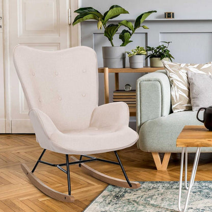  CLP Schommelstoel Sanka Stof - Creme