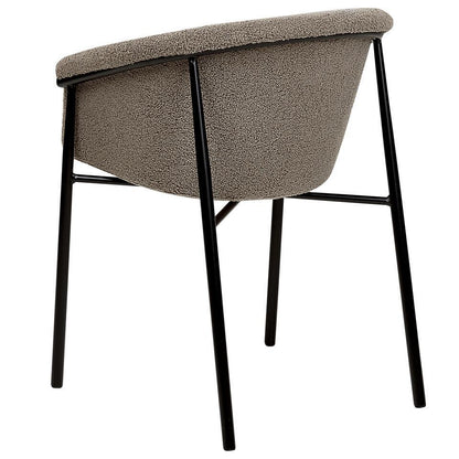  AMES - Eetkamerstoel Set Van 2 - Taupe - Bouclé