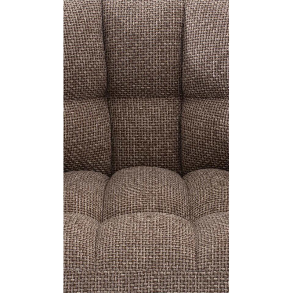  CLP Lounger Damaso Zwart Frame - Stof - Terrabruin