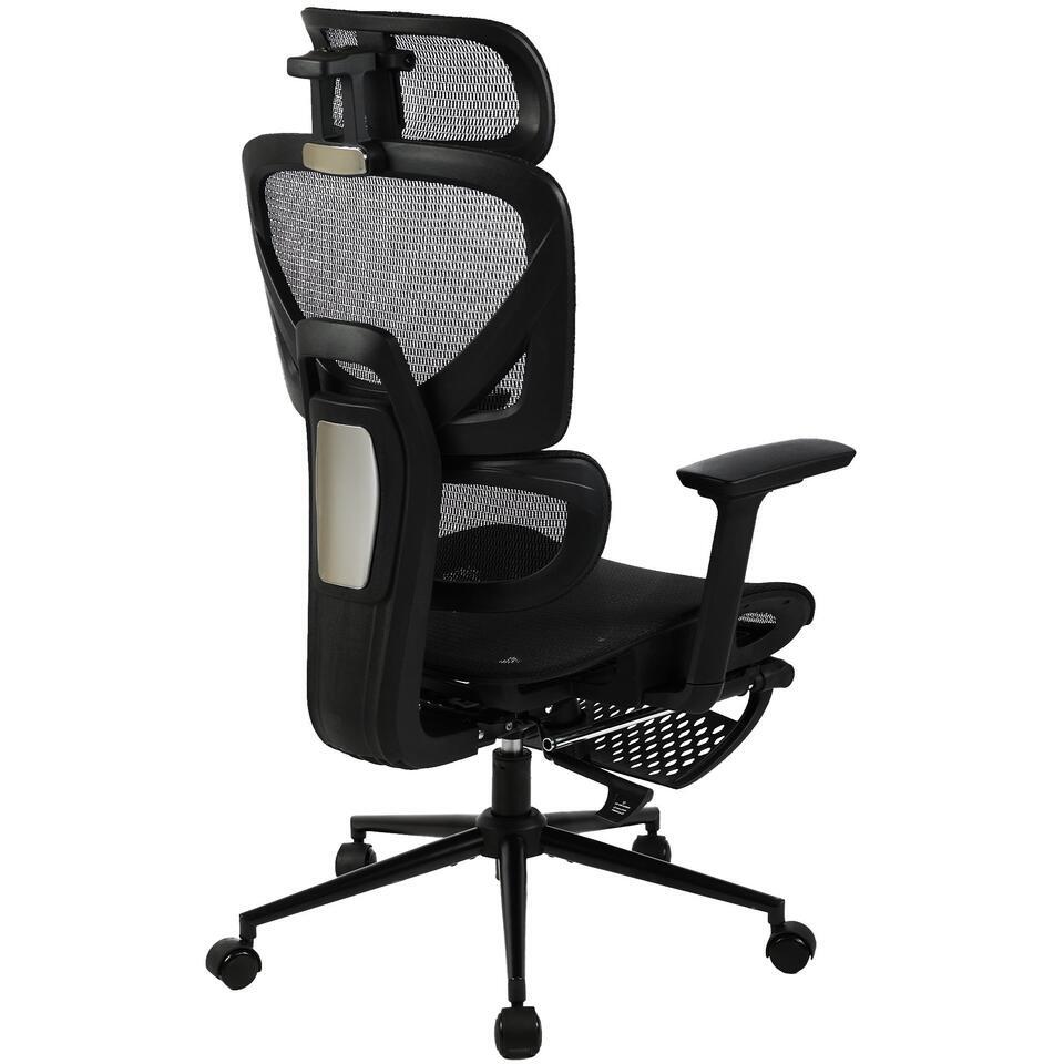  CLP Bureaustoel Beresford Zwart Frame - Stof - Zwart