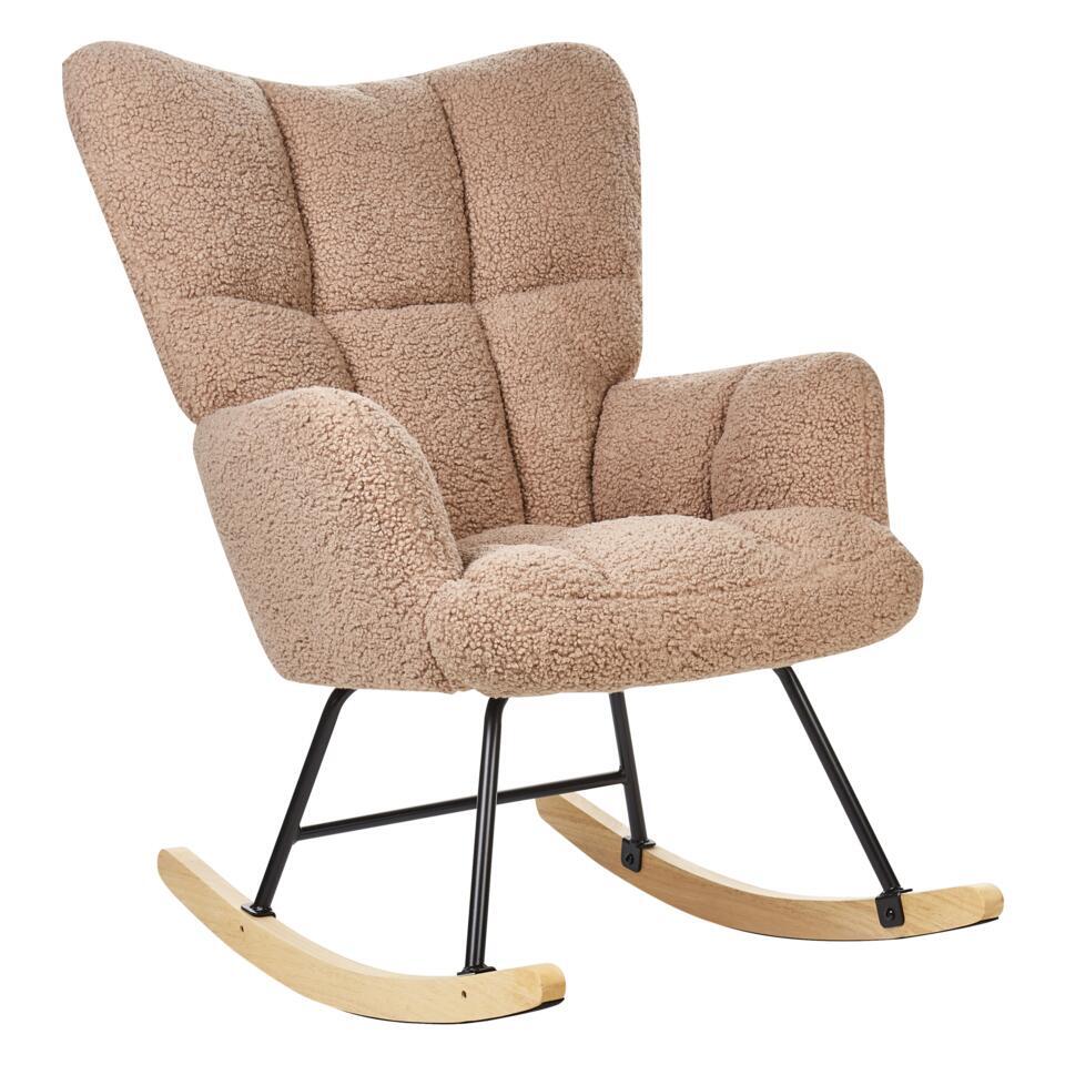  OULU - Schommelstoel - Zandbeige - Bouclé