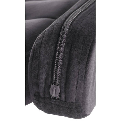  CLP Barkruk Dublin Zwart Frame - Fluweel - Donkergrijs