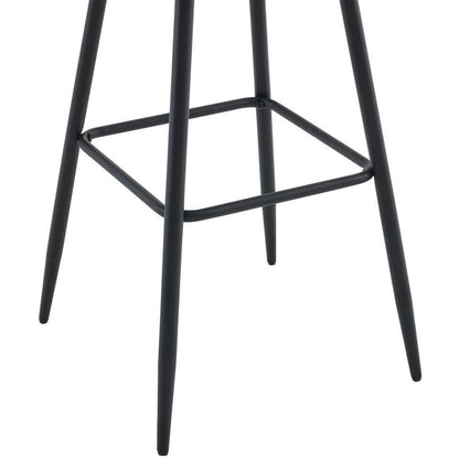  CLP Set Van 2 Barkruk Dartford Mat Zwart Frame - Fluweel - Donkergrijs