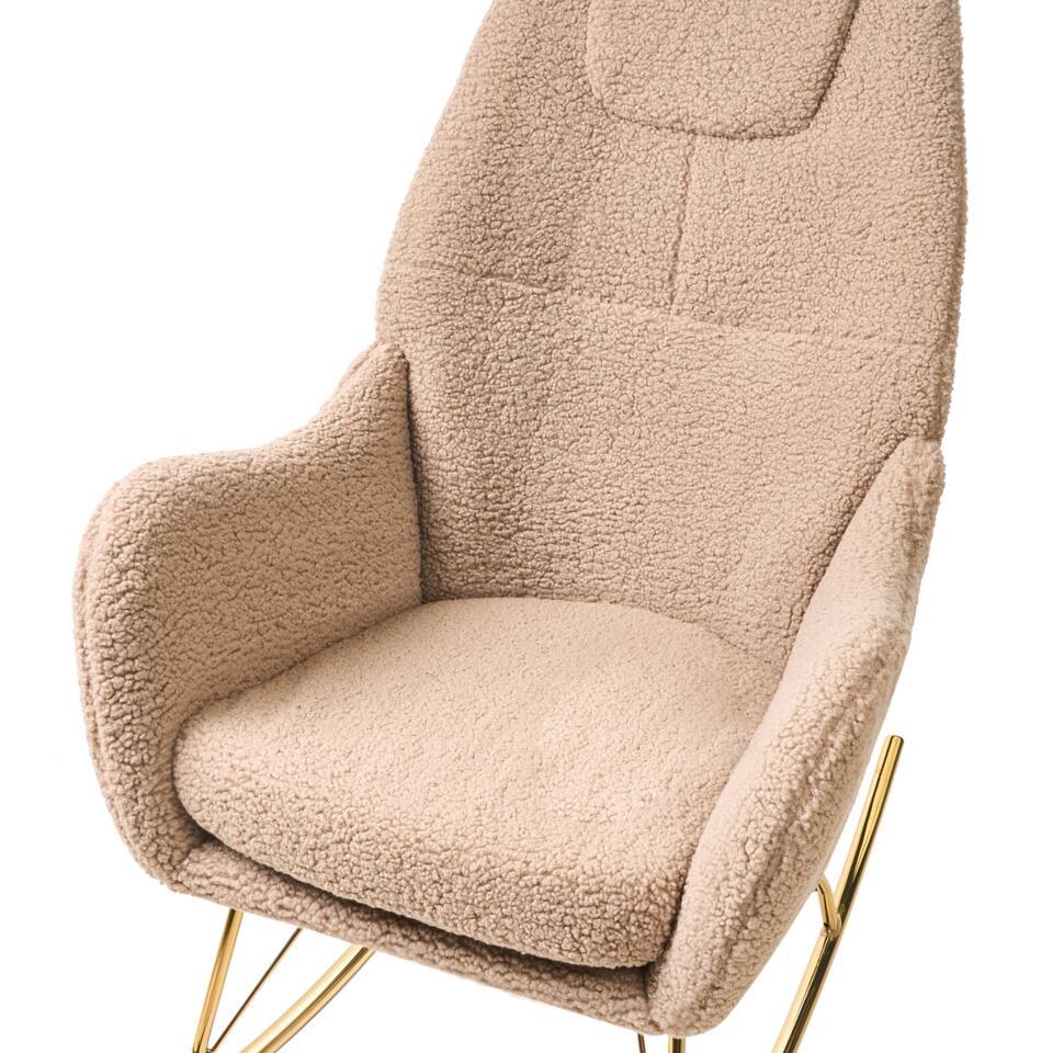  GULSELE - Schommelstoel - Beige - Bouclé