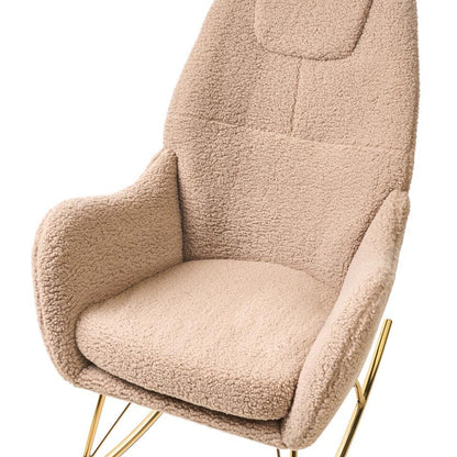  GULSELE - Schommelstoel - Beige - Bouclé