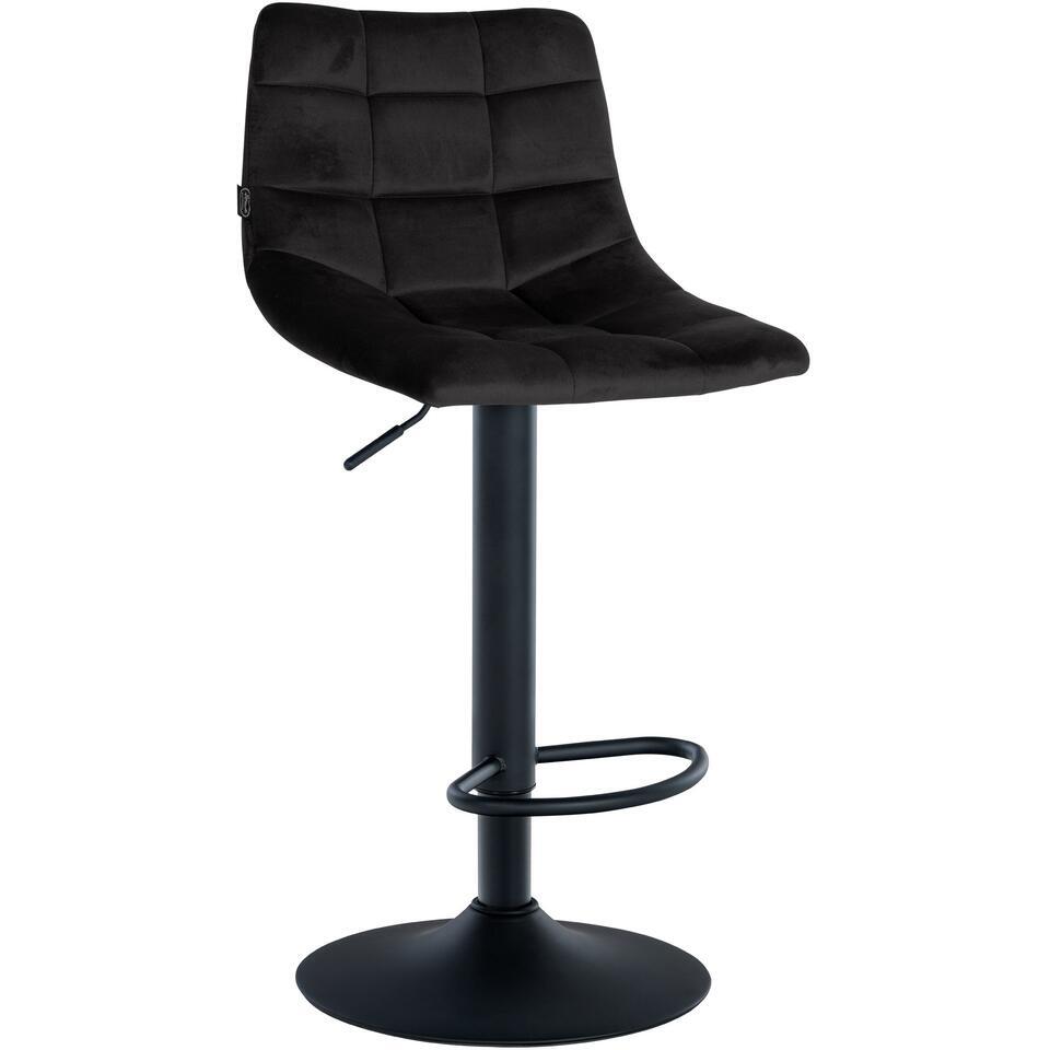  CLP Set Van 2 Barkruk Jerry Zwart Frame - Fluweel - Zwart