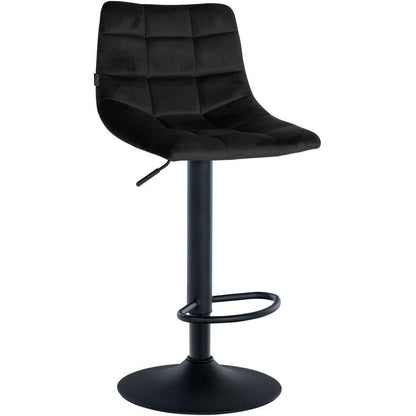  CLP Set Van 2 Barkruk Jerry Zwart Frame - Fluweel - Zwart