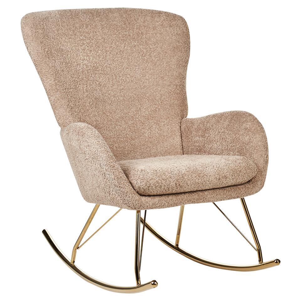  ANASET - Schommelstoel - Beige - Bouclé