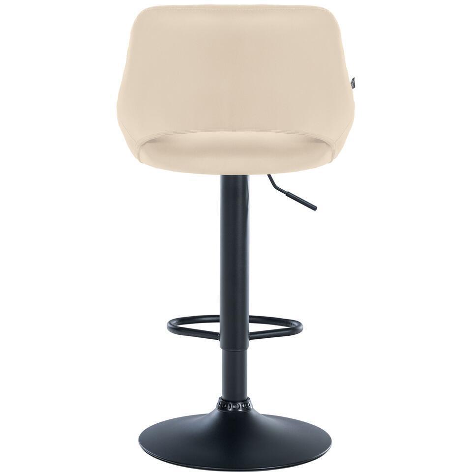  CLP Barkruk Milet Zwart Frame - Kunstleer - Creme