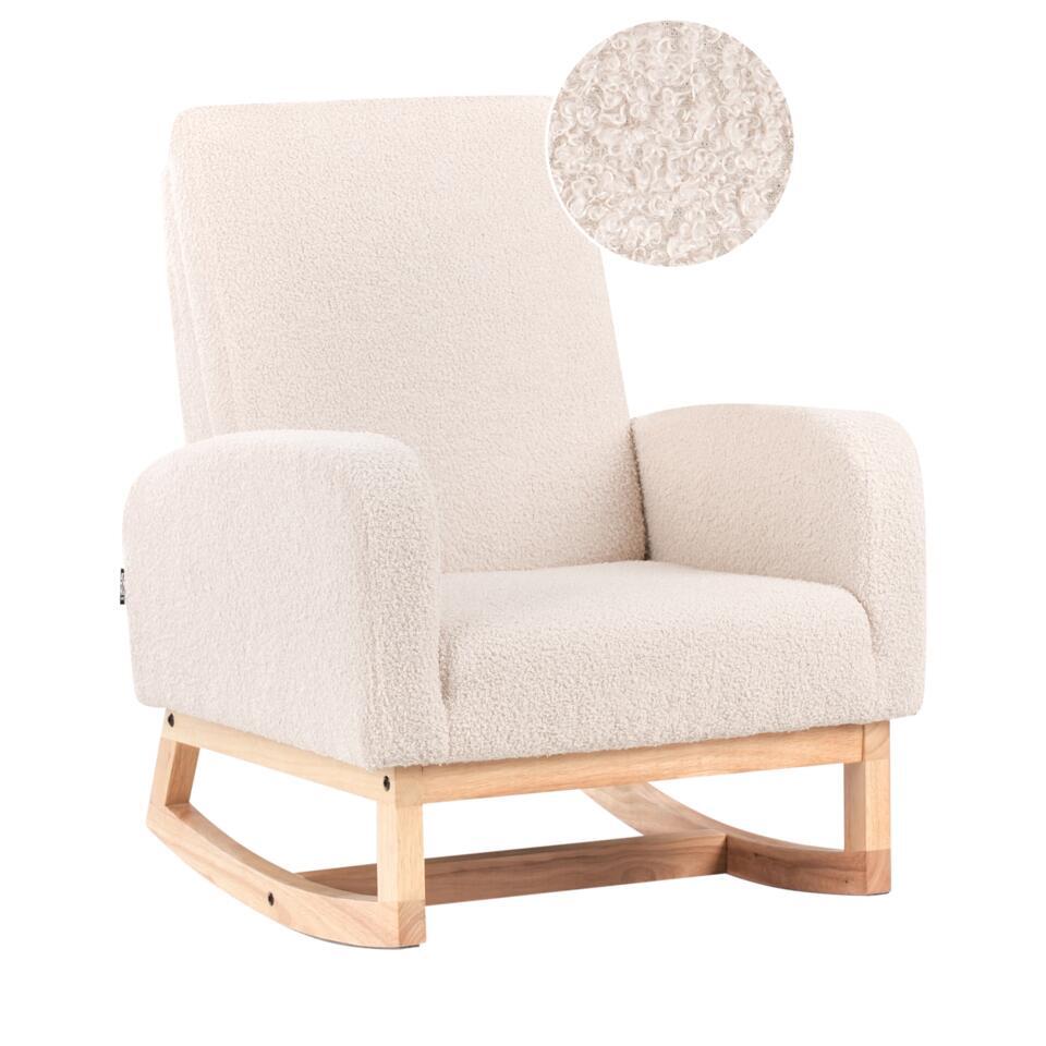  NORBY - Schommelstoel Voor Kinderen - Lichtbeige - Bouclé