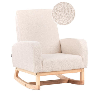  NORBY - Schommelstoel Voor Kinderen - Lichtbeige - Bouclé