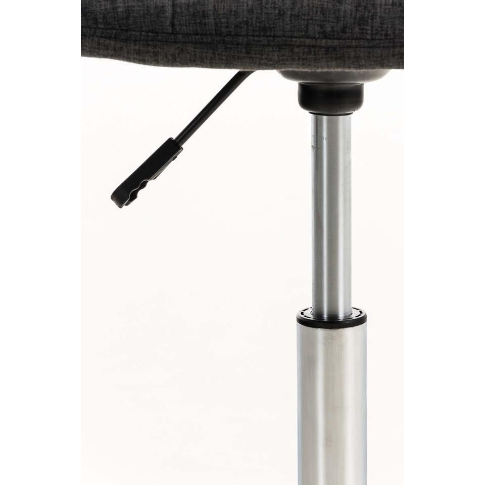  CLP Bureaustoel Emil Chroom Frame - Stof - Donkergrijs