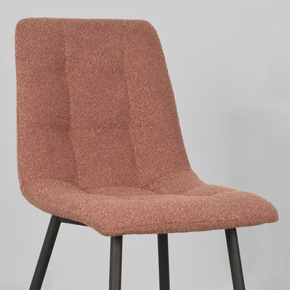  LABEL51 Eetkamerstoel Juul 54x45x89 Cm - Terra - Stof - Set Van 2