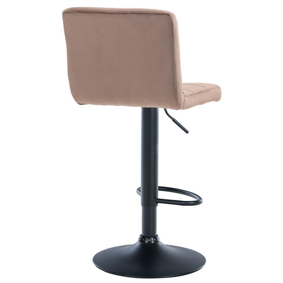  CLP Set Van 2 Barkruk Peru Zwart Frame - Fluweel - Bruin