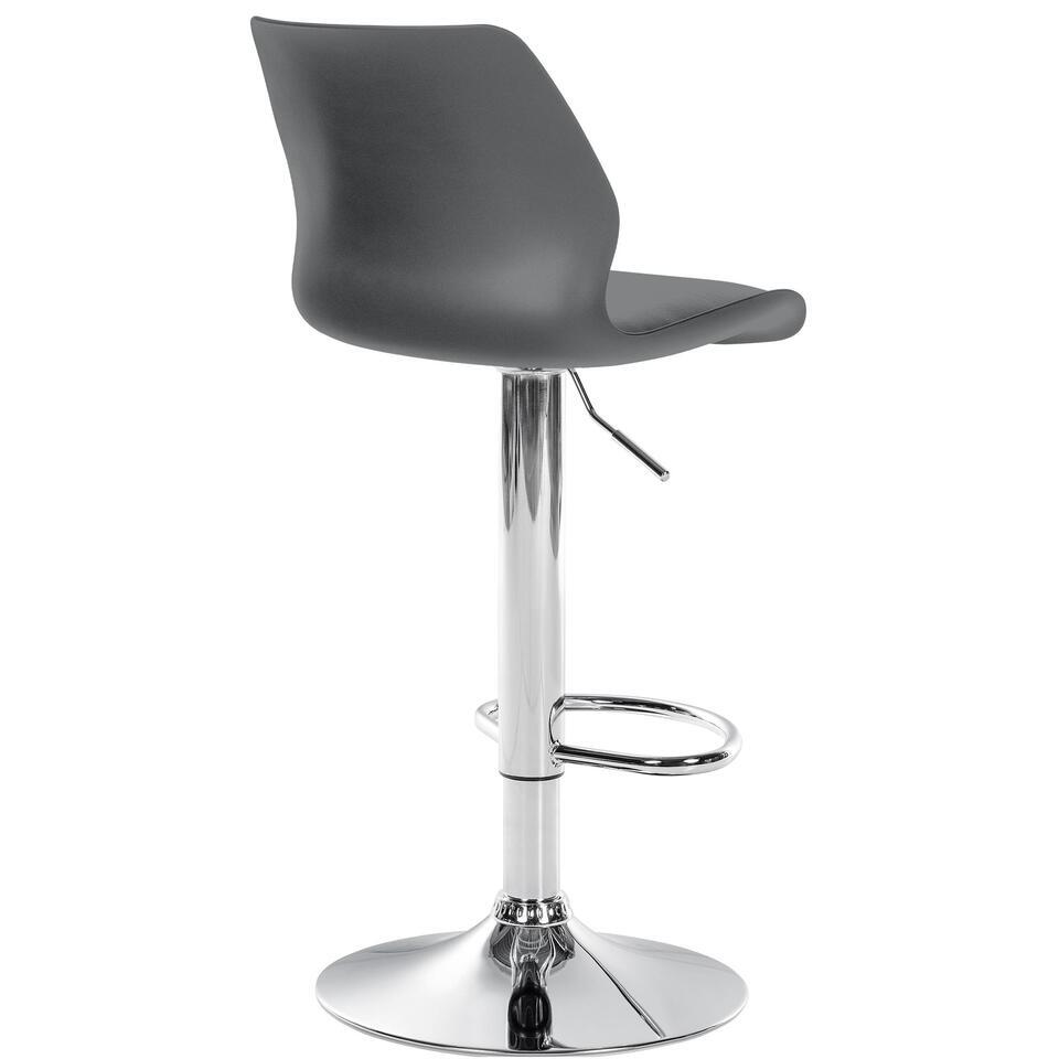  CLP Set Van 2 Barkruk Gilbert Chroom Frame - Kunststof - Grijs