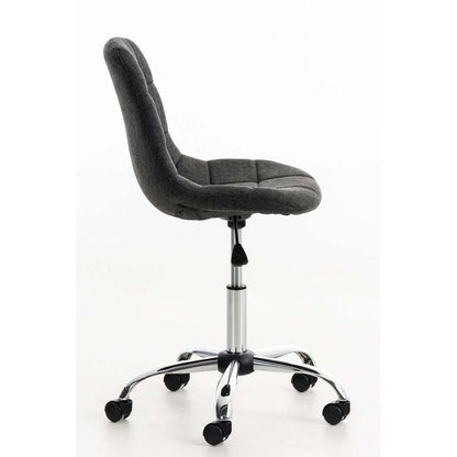  CLP Bureaustoel Emil Chroom Frame - Stof - Donkergrijs