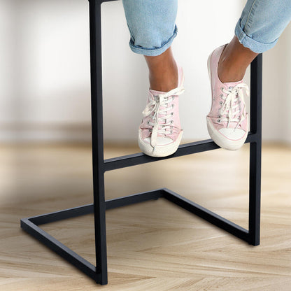  CLP Barkruk Hopewell Zwart Frame - Fluweel - Groen