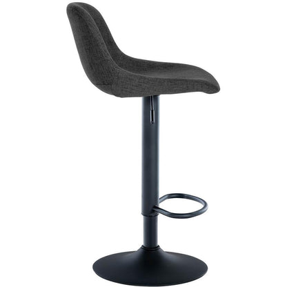  CLP Barkruk Loft Zwart Frame - Stof - Zwart