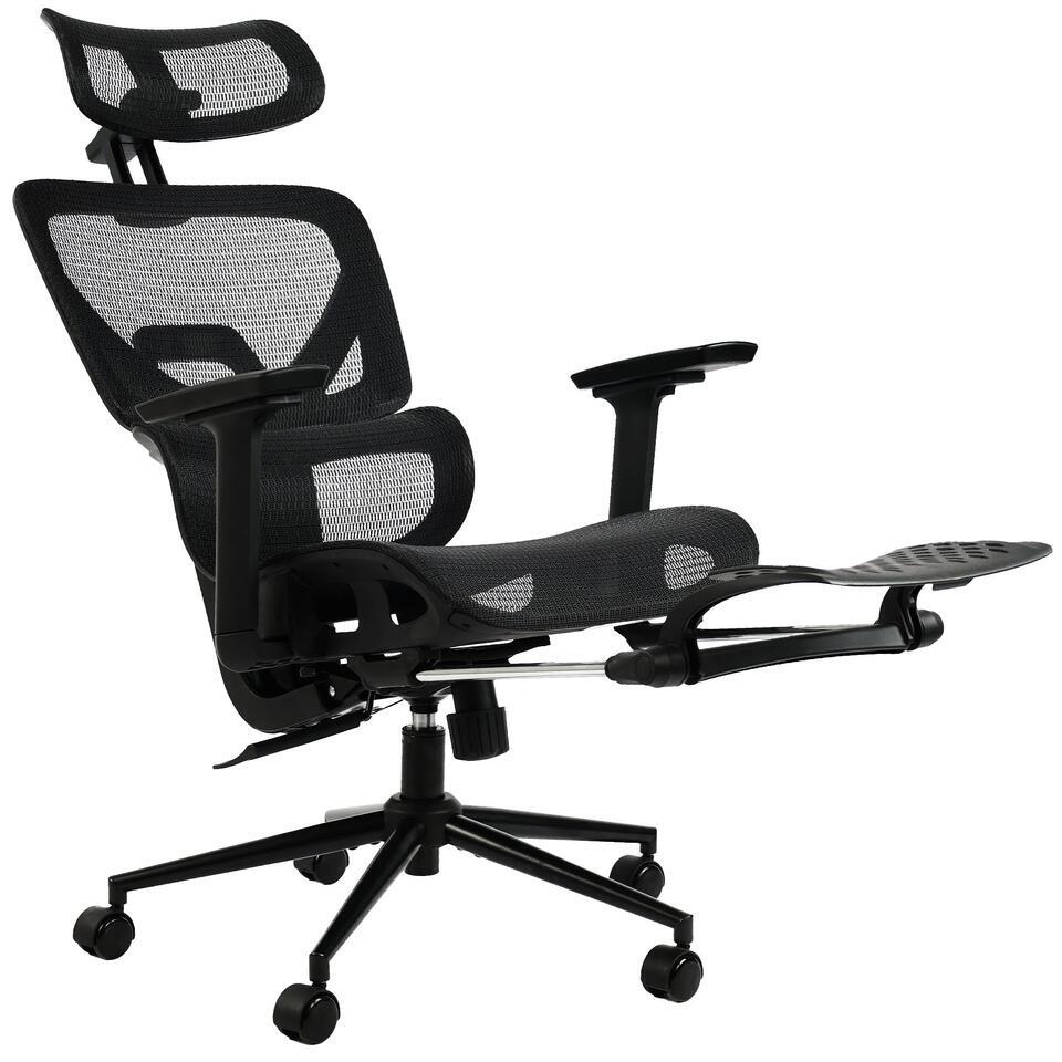  CLP Bureaustoel Beresford Zwart Frame - Stof - Zwart