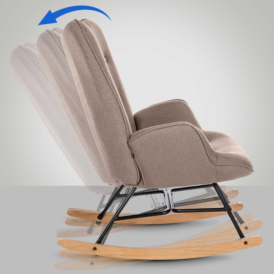  CLP Schommelstoel Sanka Stof - Taupe