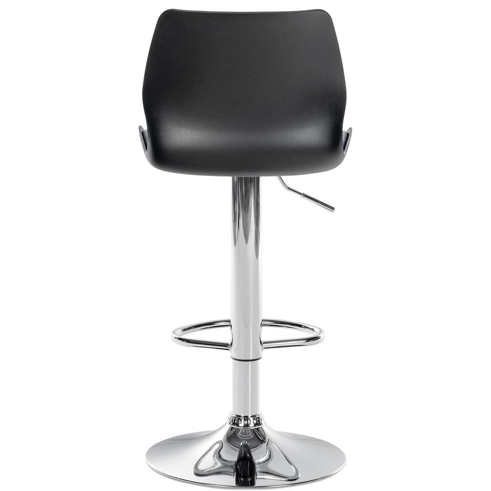  CLP Set Van 2 Barkruk Gilbert Chroom Frame - Kunststof - Zwart