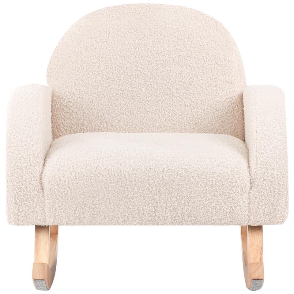  HUG - Schommelstoel Voor Kinderen - Lichtbeige - Bouclé