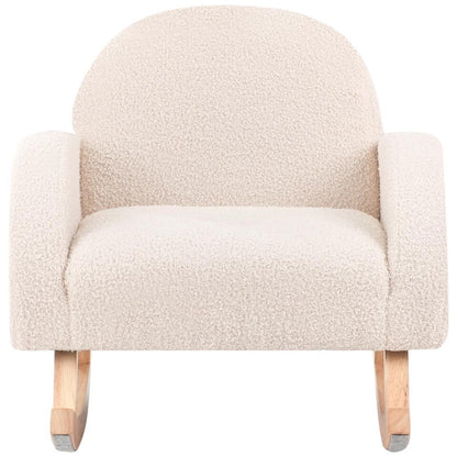  HUG - Schommelstoel Voor Kinderen - Lichtbeige - Bouclé