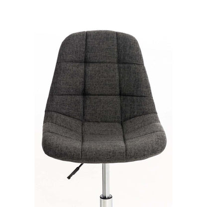  CLP Bureaustoel Emil Chroom Frame - Stof - Donkergrijs